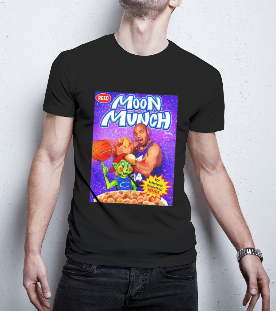 Reed Moon Munch Basketball Cereal Charles Barkley Phoenix Suns Magic T-Shirt