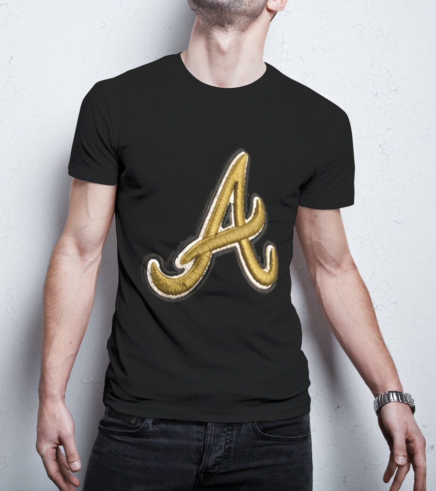 Atlanta Braves Armed Forces 2026 Hat Gold Embroidered A T-Shirt