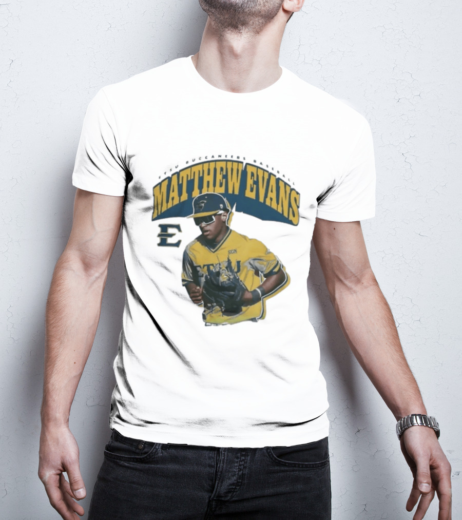Etsu Matthew Evans Baseball Scon Sports Jersey T-Shirt