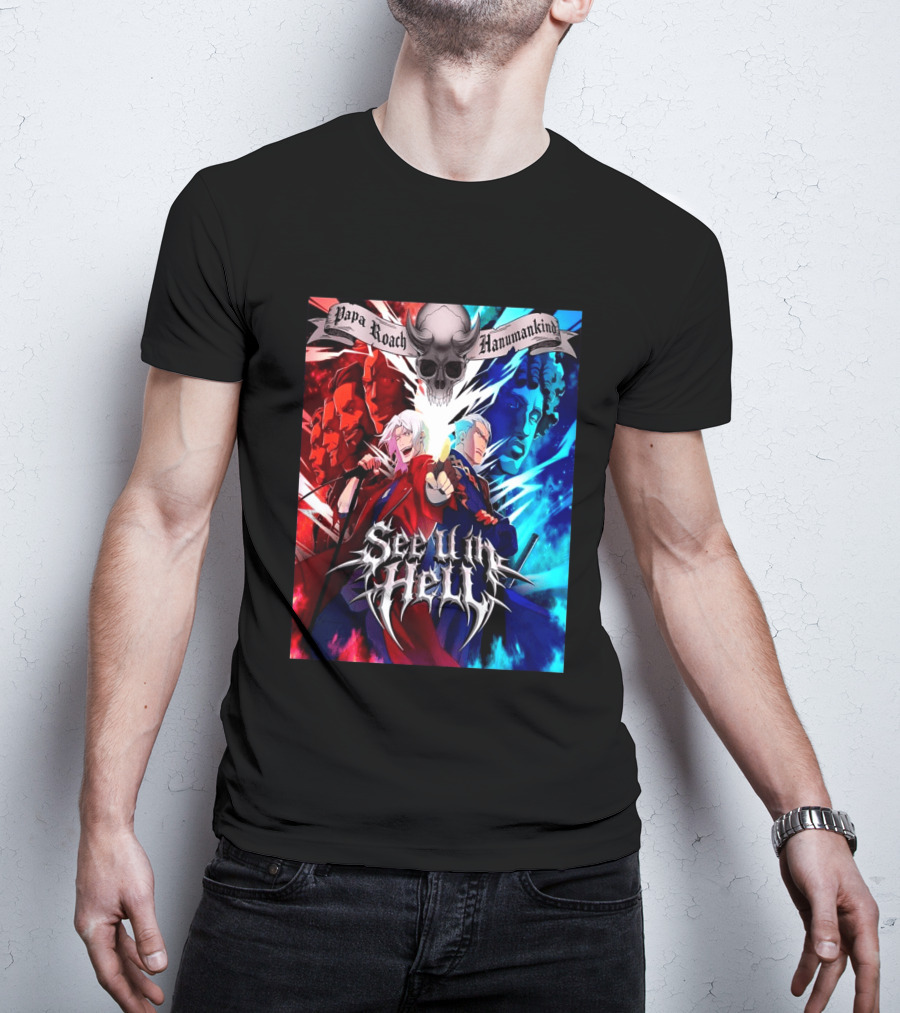 Papa Roach Hanumankind Devil May Cry Season 2 See U In Hell Song T-Shirt