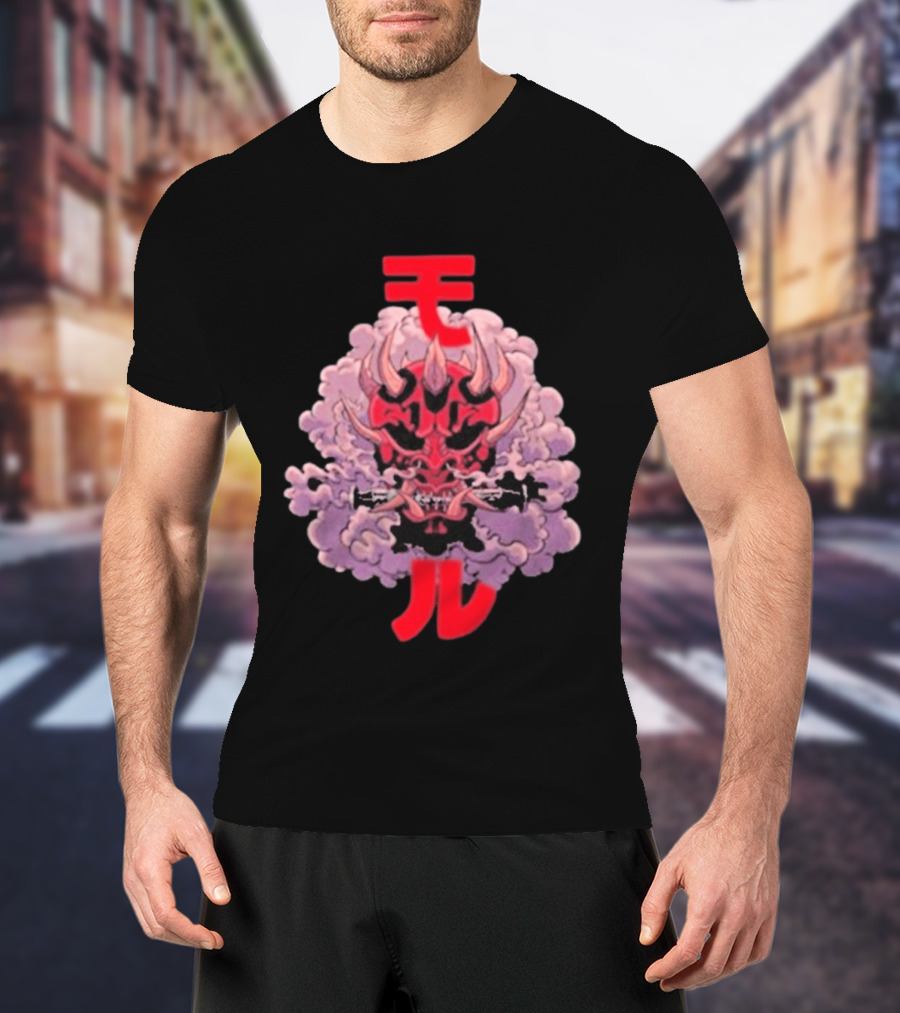 Screencrush Warrior Of Vengeance Oni Mask Kanji T-Shirt