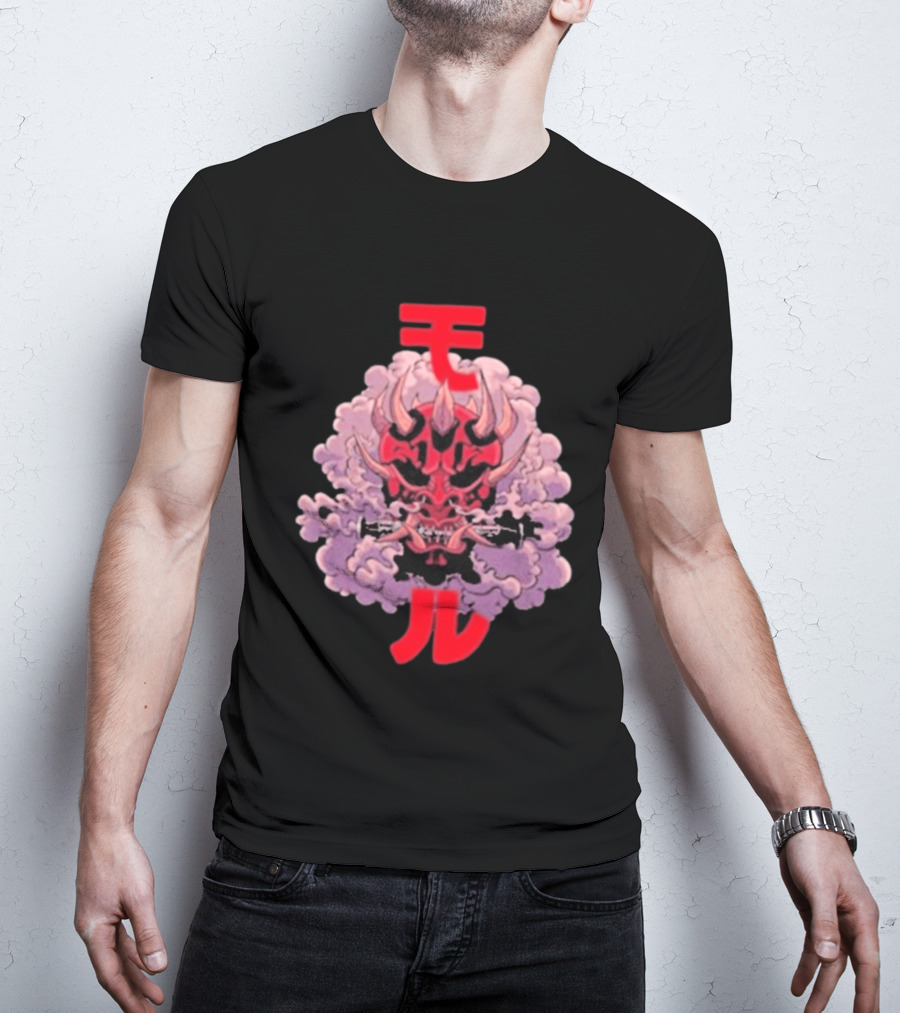 Screencrush Warrior Of Vengeance Oni Mask Kanji T-Shirt