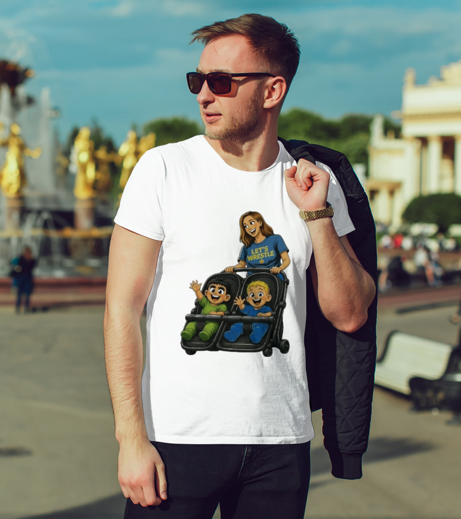 Pro Wrestling Tees Let's Wrestle Mother Lareesa Double Stroller Kids T-Shirt