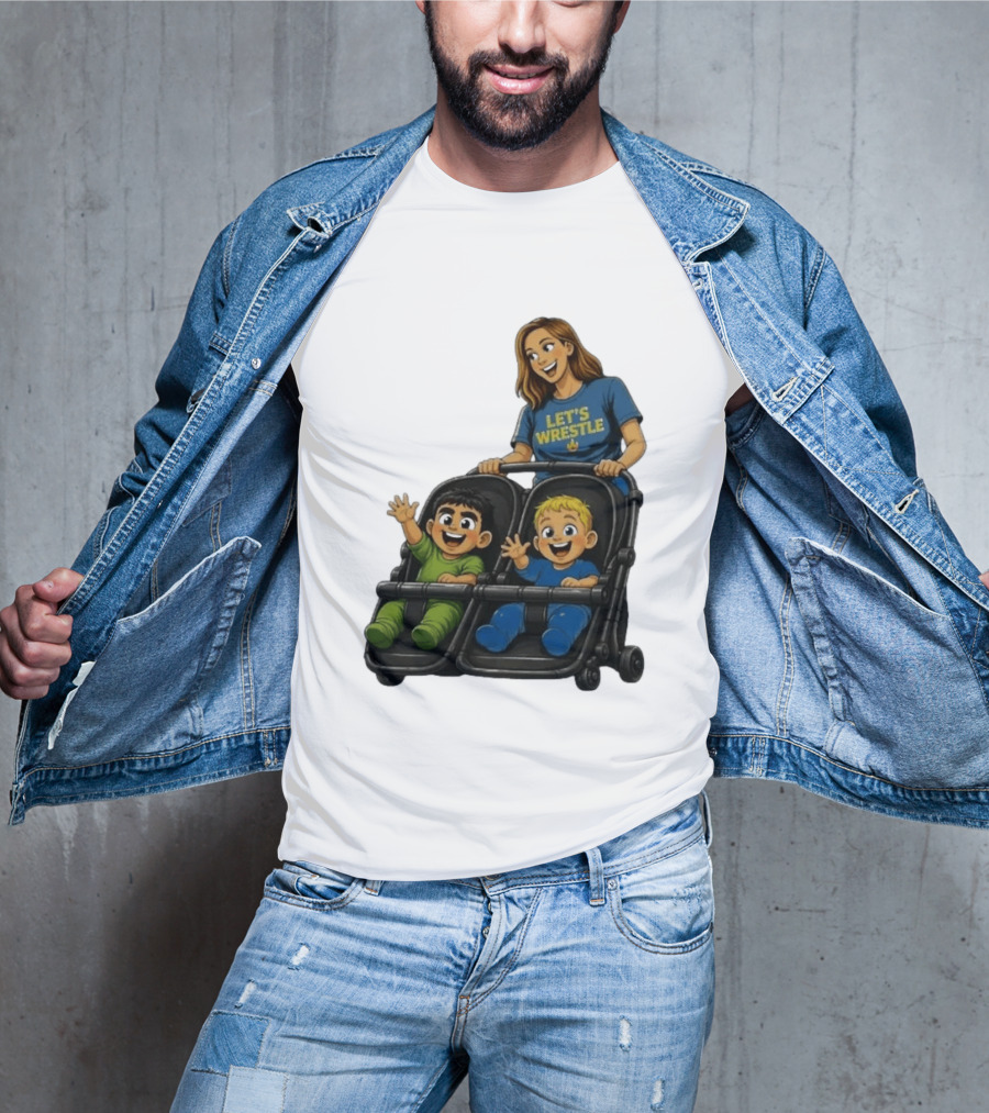 Pro Wrestling Tees Let's Wrestle Mother Lareesa Double Stroller Kids T-Shirt