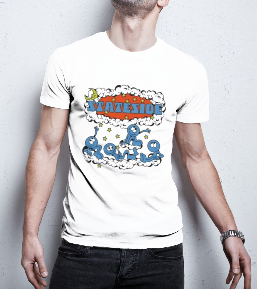 Stateside Moon Stars And Clouds Playful Figures T-Shirt