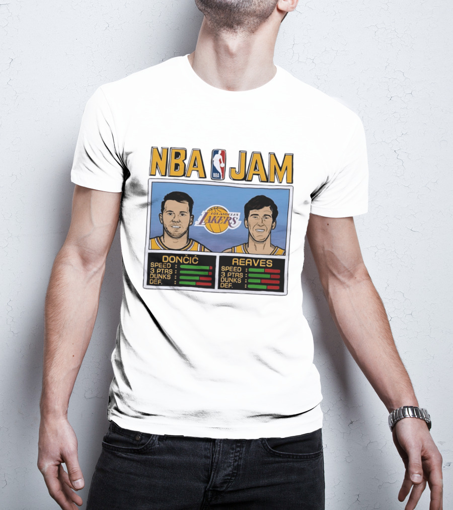 NBA Jam Luka Doncic Austin Reaves Los Angeles Lakers T-Shirt