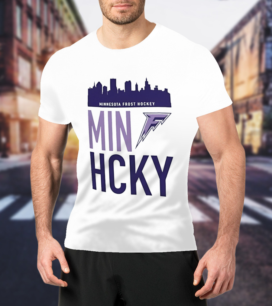 Minnesota Frost Hockey Skyline MVP MIN HCKY F T-Shirt