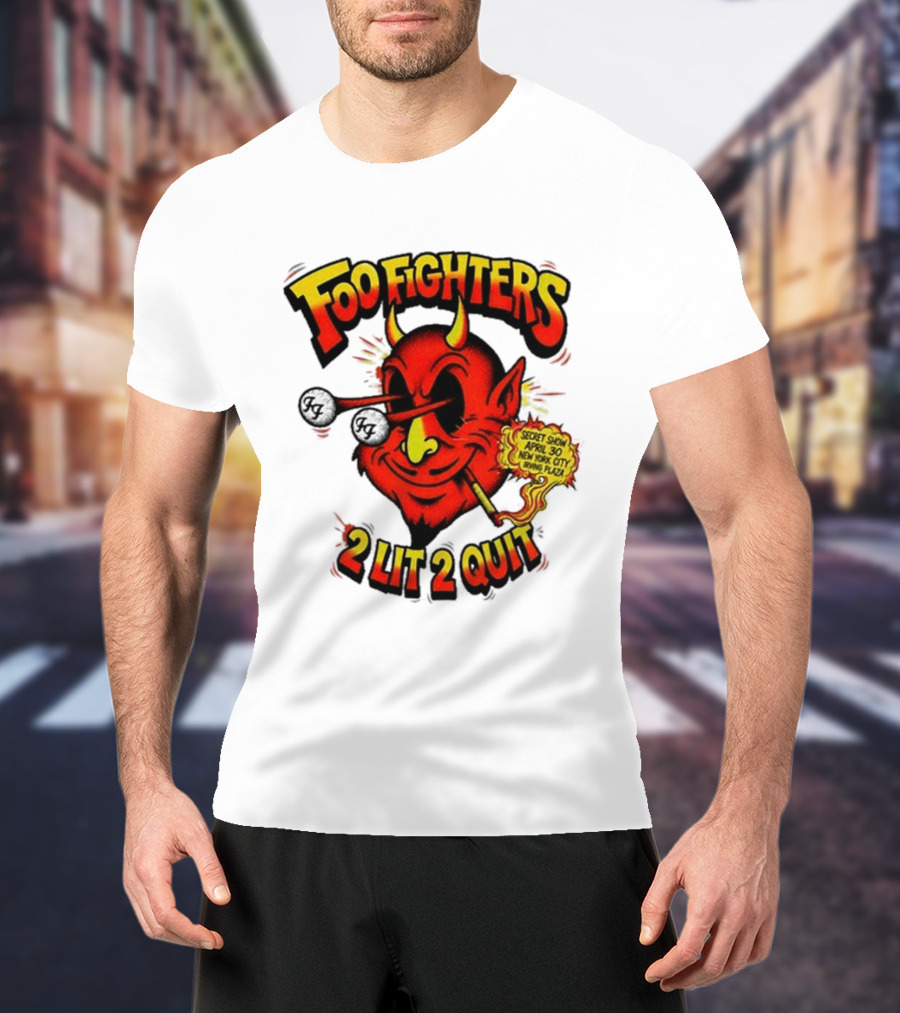Foo Fighters Secret Show New York City Irving Plaza 2 Lit 2 Quit 2026 T-Shirt