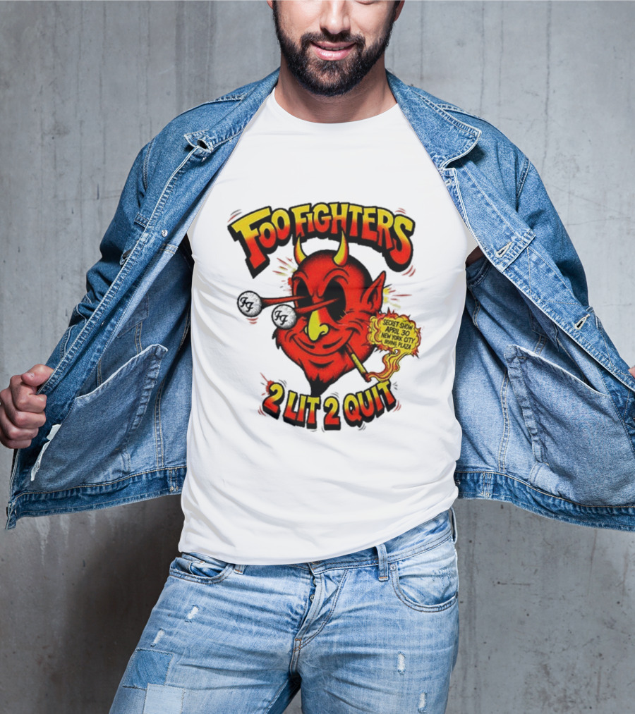 Foo Fighters Secret Show New York City Irving Plaza 2 Lit 2 Quit 2026 T-Shirt