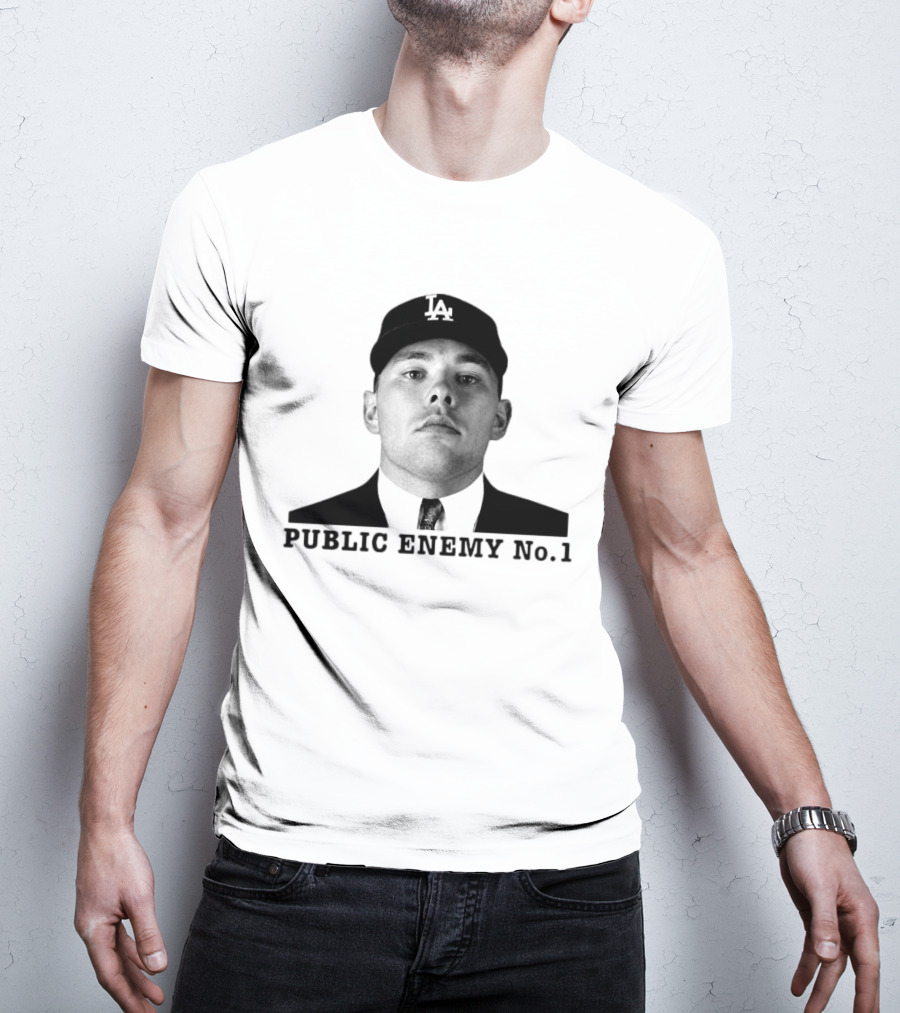 Dalton Rushing Public Enemy No 1 LA Hat Baseball T-Shirt