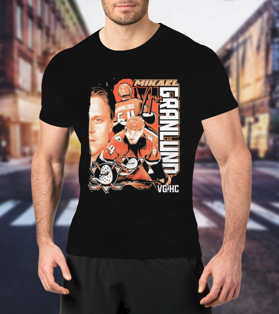 Anaheim Ducks Mikael Granlund VGHC Hockey Team Collage T-Shirt