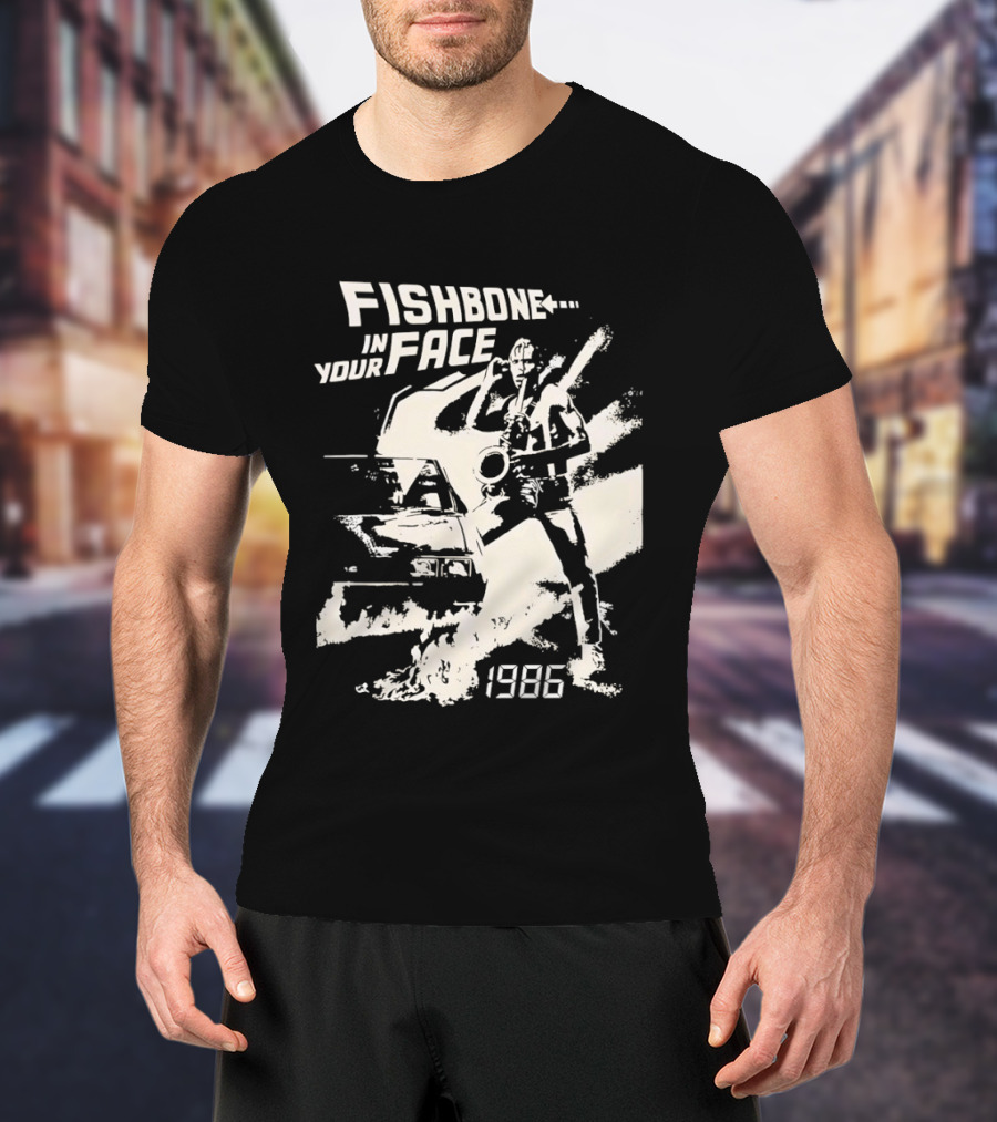 Fishbone In Your Face Band Tour 1986 Vintage Aesthetic T-Shirt