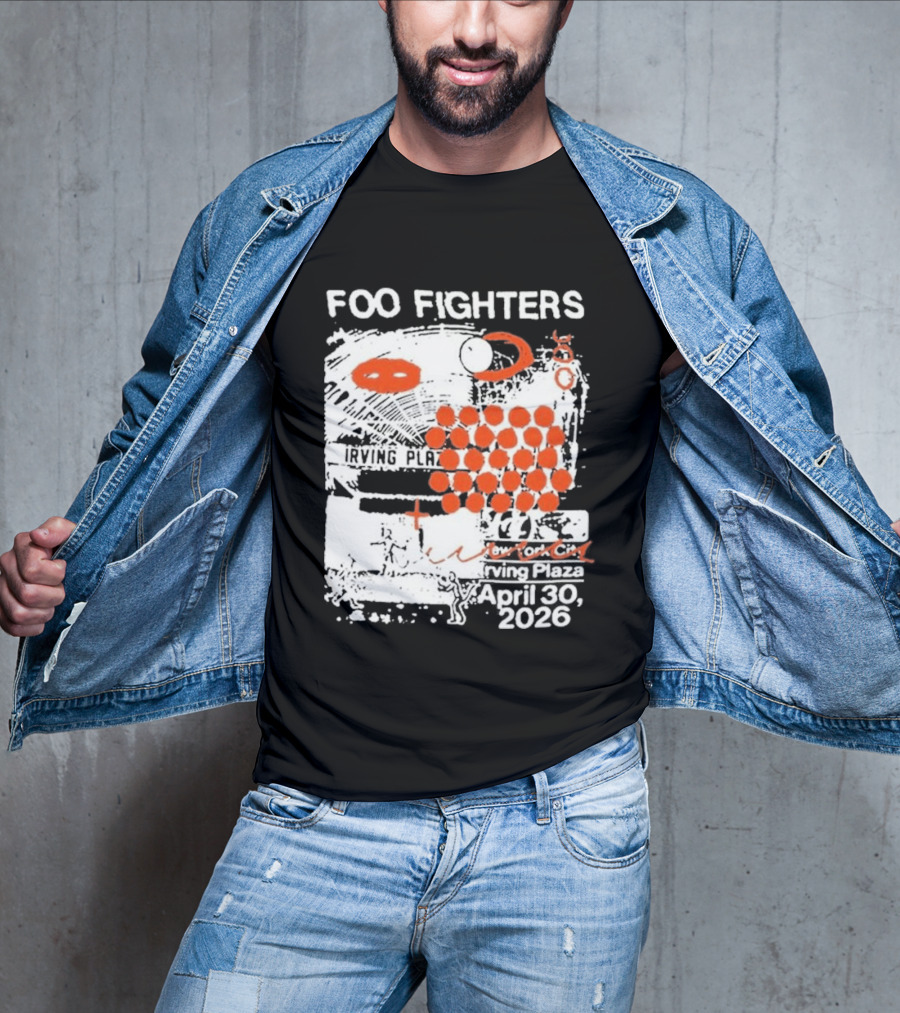 Foo Fighters April 30 New York 2026 Red Dots Abstract T-Shirt