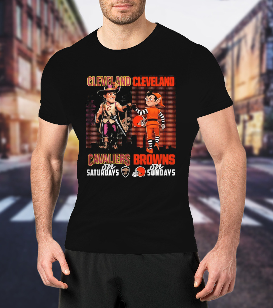 Cleveland Cavaliers On Saturdays Cleveland Browns On Sundays T-Shirt