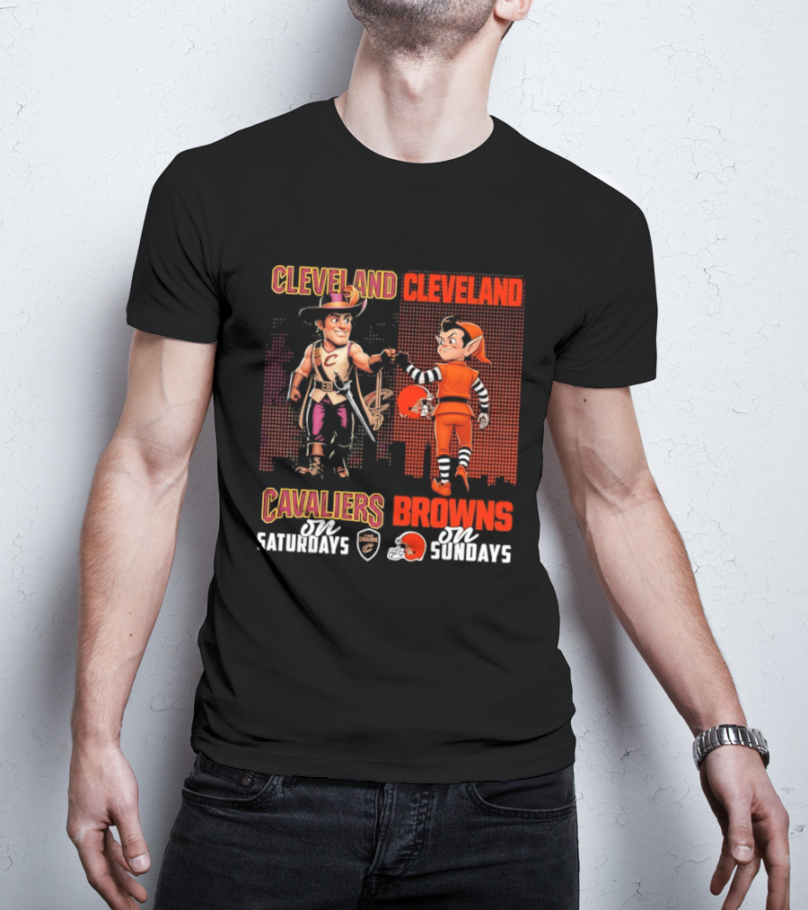 Cleveland Cavaliers On Saturdays Cleveland Browns On Sundays T-Shirt