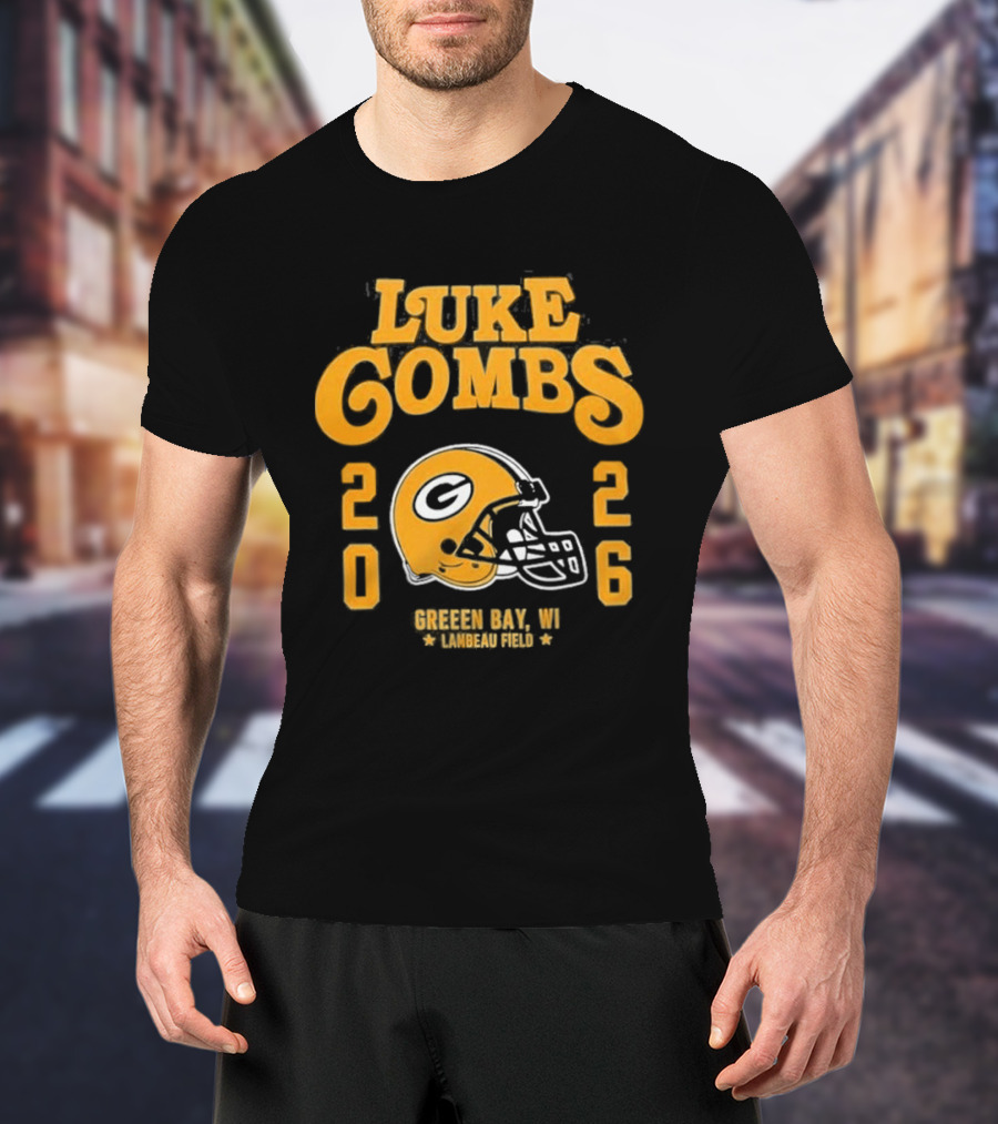 Luke Combs 2026 Green Bay Packers Lambeau Field Event T-Shirt