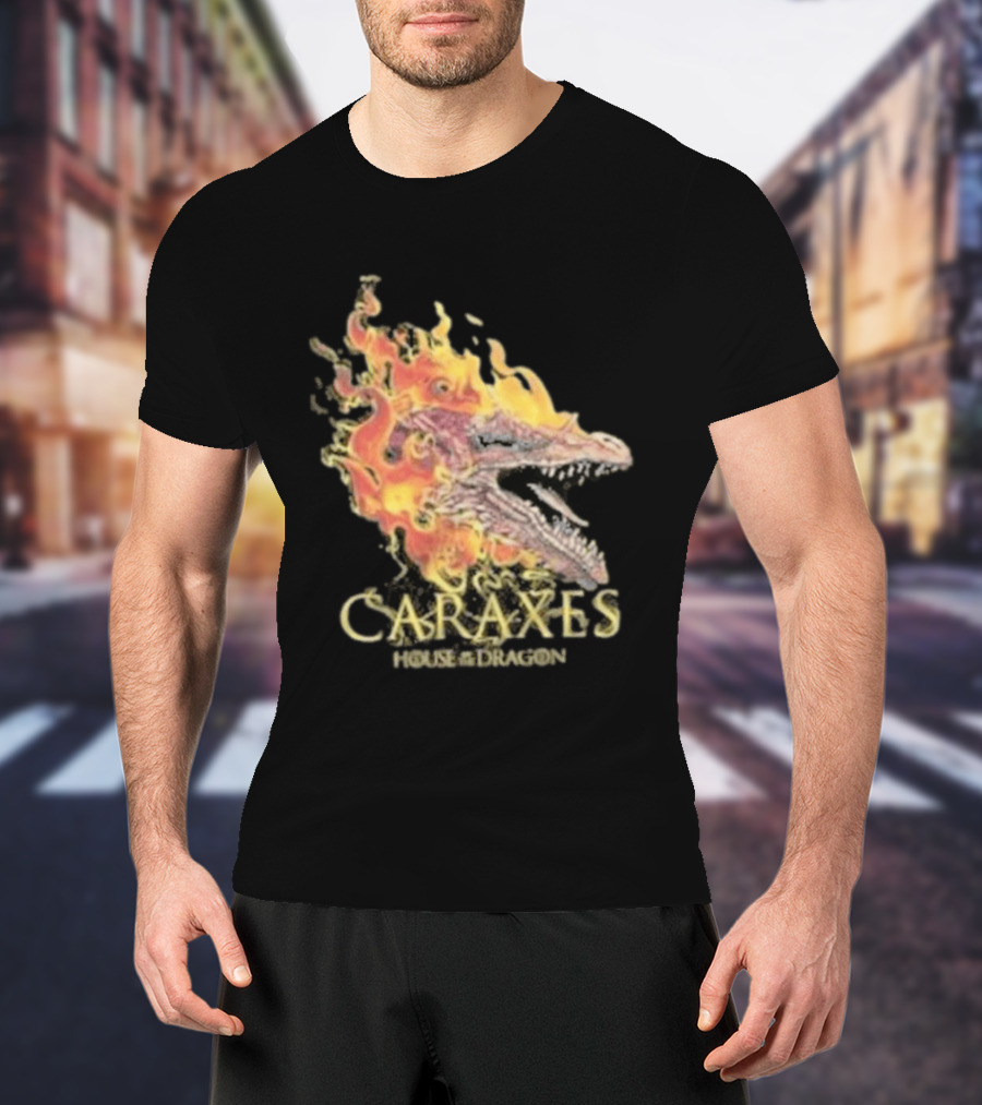 House Of The Dragon Caraxes Fiery Dragon Head T-Shirt