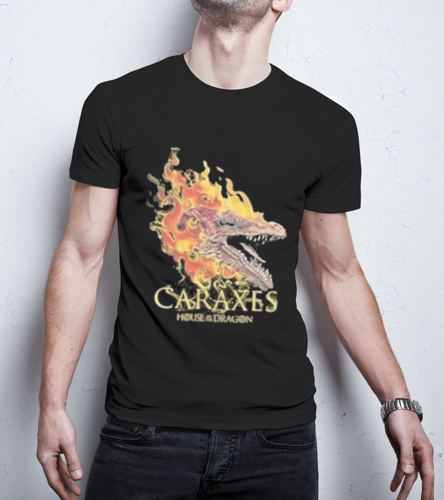 House Of The Dragon Caraxes Fiery Dragon Head T-Shirt