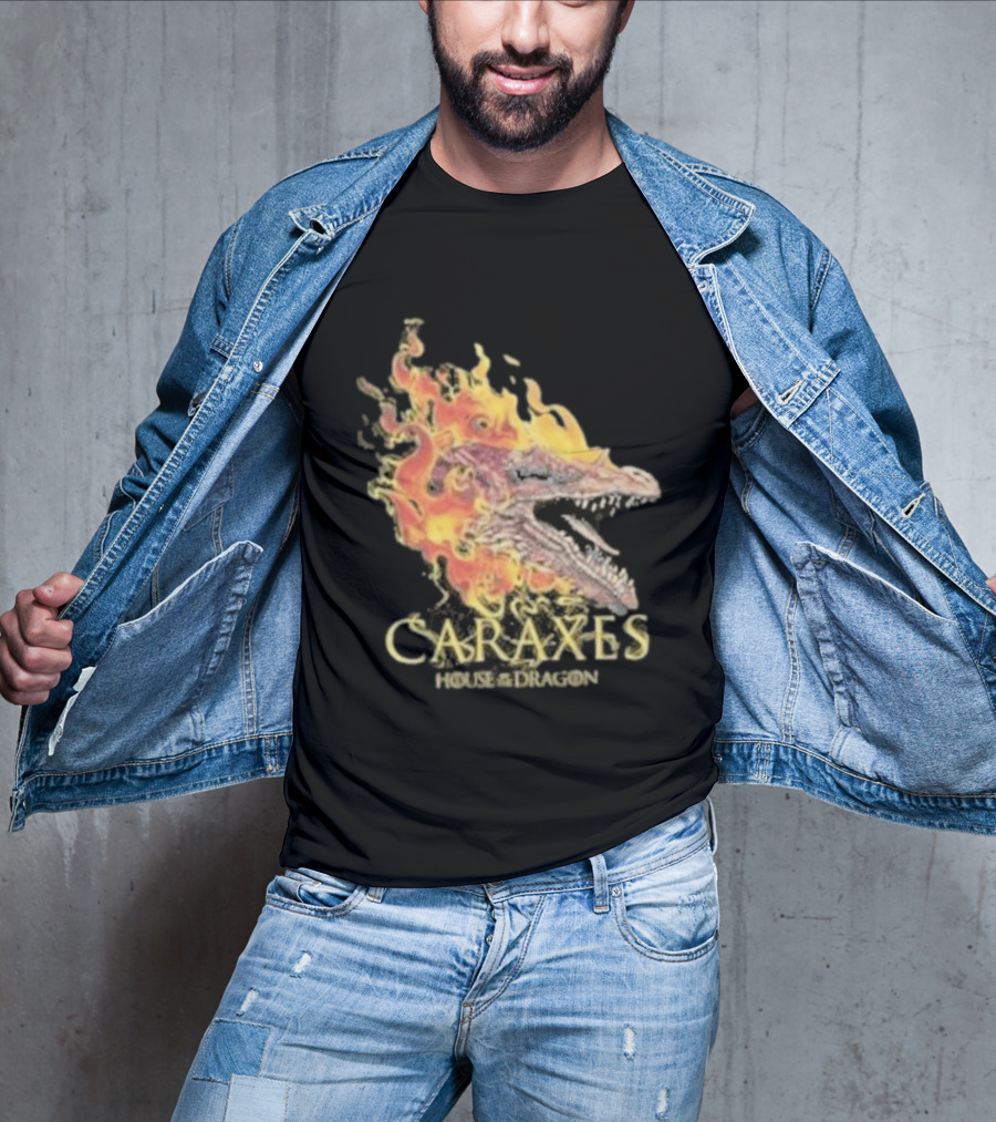House Of The Dragon Caraxes Fiery Dragon Head T-Shirt
