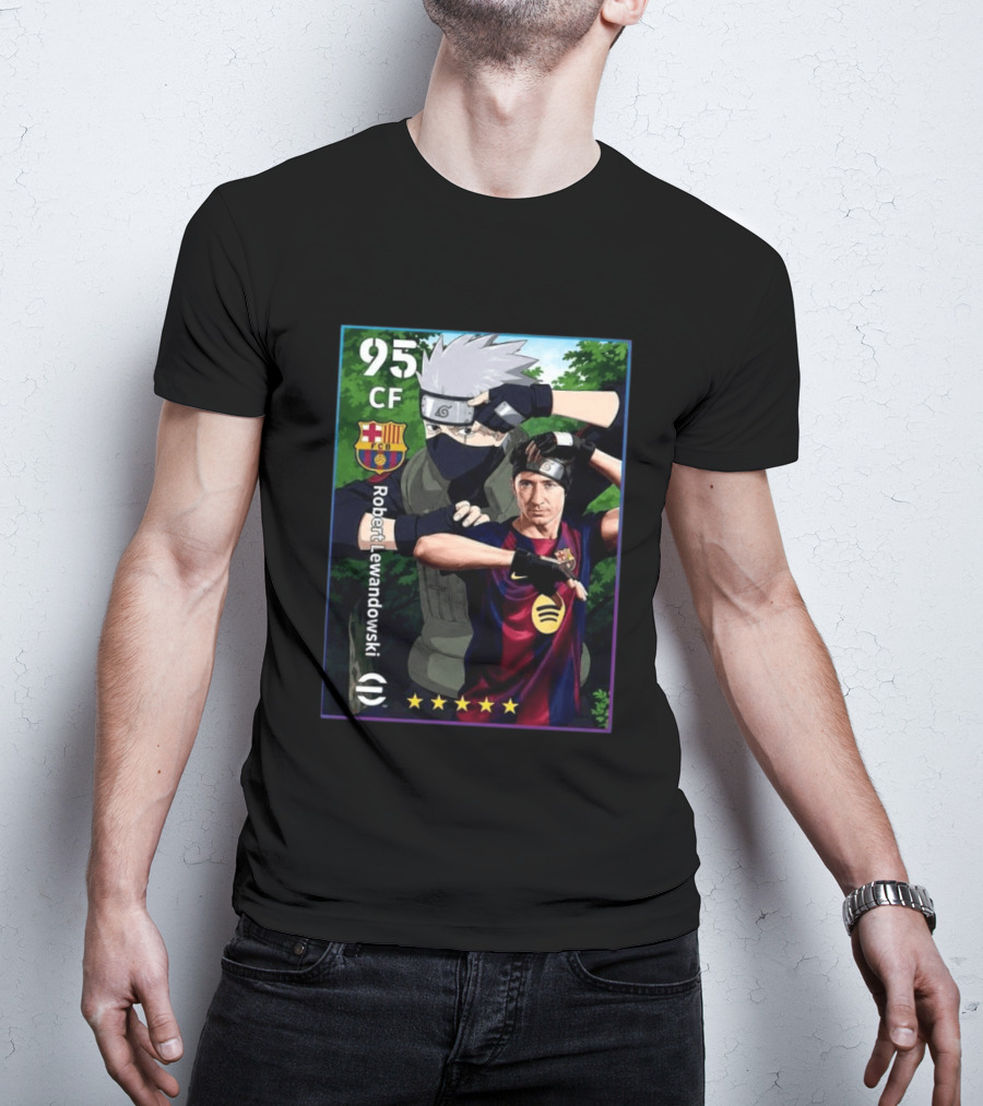 EFootball 2026 Card Lewandowski Kakashi Barcelona FCB Crossover 95 CF T-Shirt