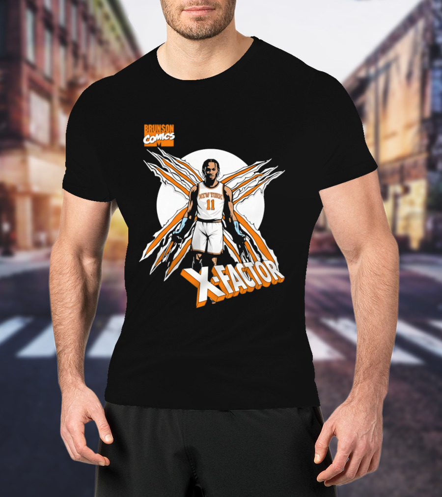 Jalen Brunson X Factor New York Knicks Comics NBA T-Shirt