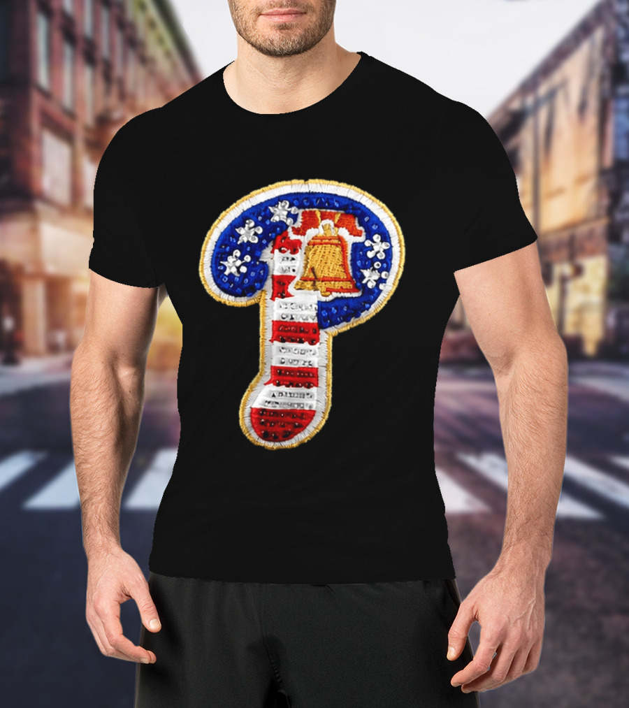 Philadelphia Bell Embroidered P American Flag Snapback Hat Kelly Oubre Jr T-Shirt