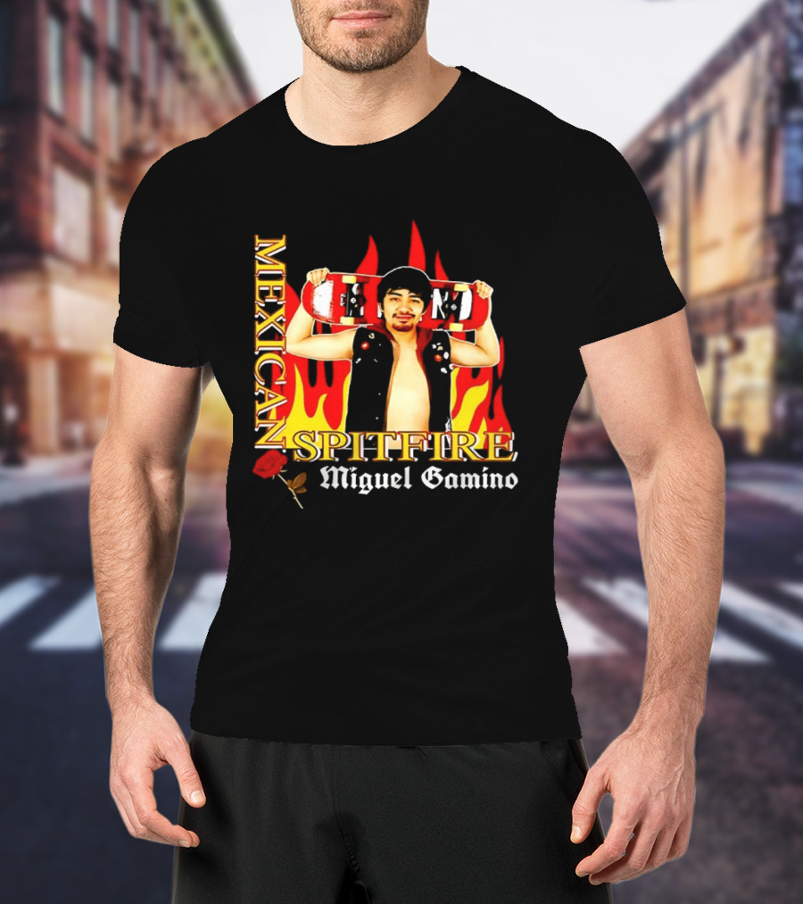 Mexican Spitfire Miguel Gamino Skateboard Fire Rose Vest T-Shirt