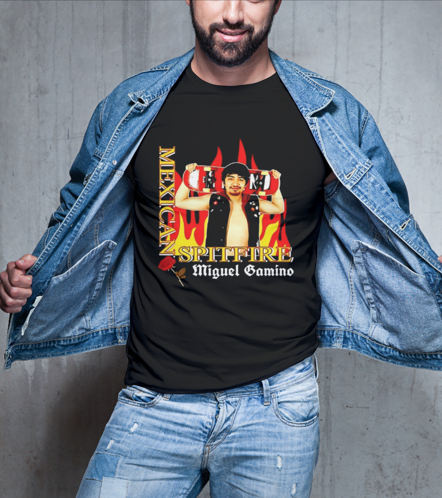 Mexican Spitfire Miguel Gamino Skateboard Fire Rose Vest T-Shirt
