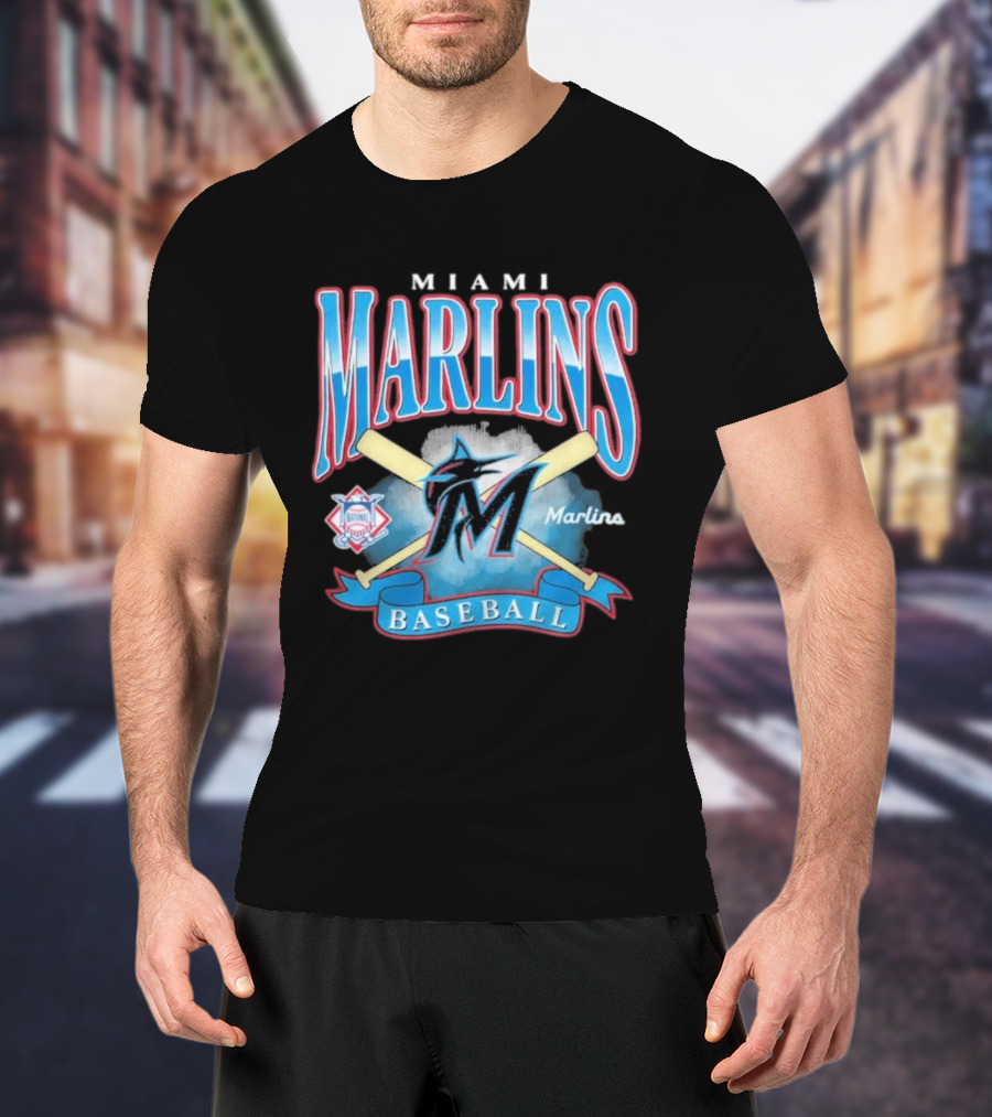 Miami Marlins Baseball Chrometown 47 Franklin National League T-Shirt
