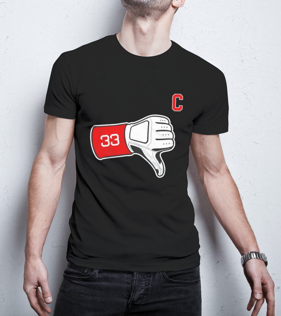 Nice Tek 33 Thumbs Down C Cleveland Guardians T-Shirt