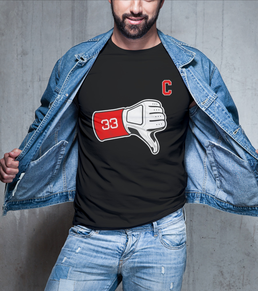 Nice Tek 33 Thumbs Down C Cleveland Guardians T-Shirt