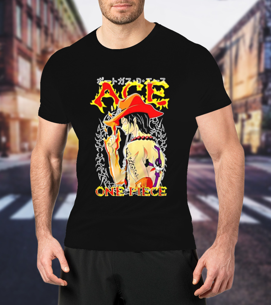Portgas D. Ace One Piece Anime Flame T-Shirt