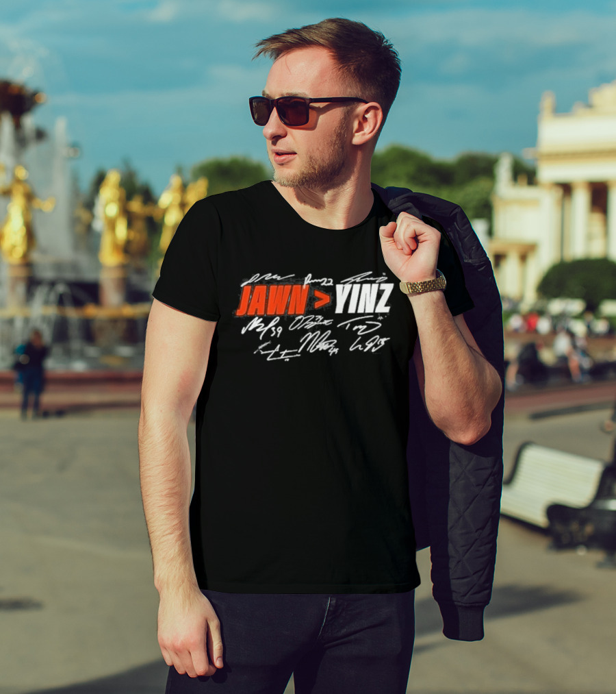 Philadelphia Jawn Greater Than Yinz Signatures T-Shirt