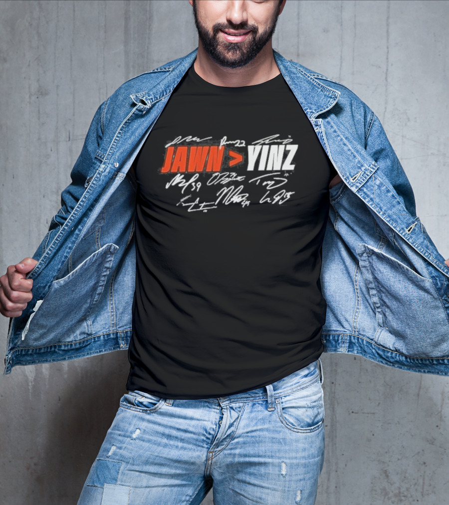Philadelphia Jawn Greater Than Yinz Signatures T-Shirt