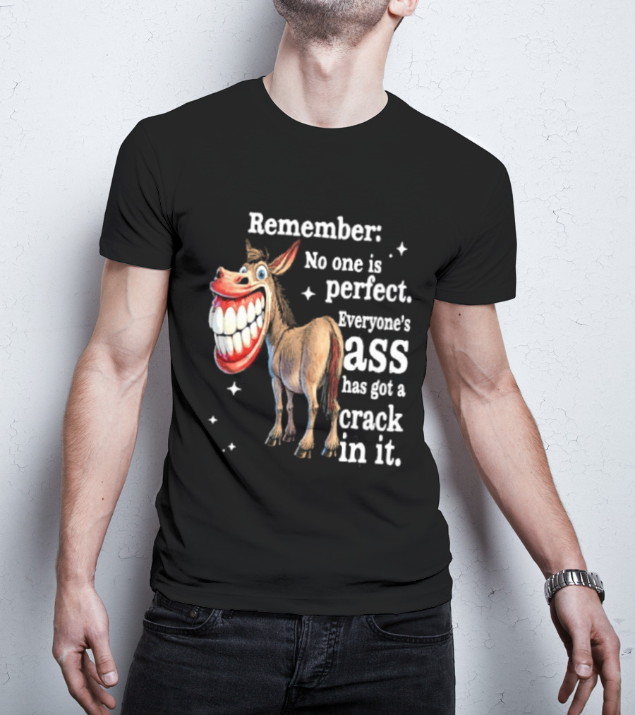 Remember No One Is Perfect Everyone's Ass Has Got A Crack In It Donkey T-Shirt