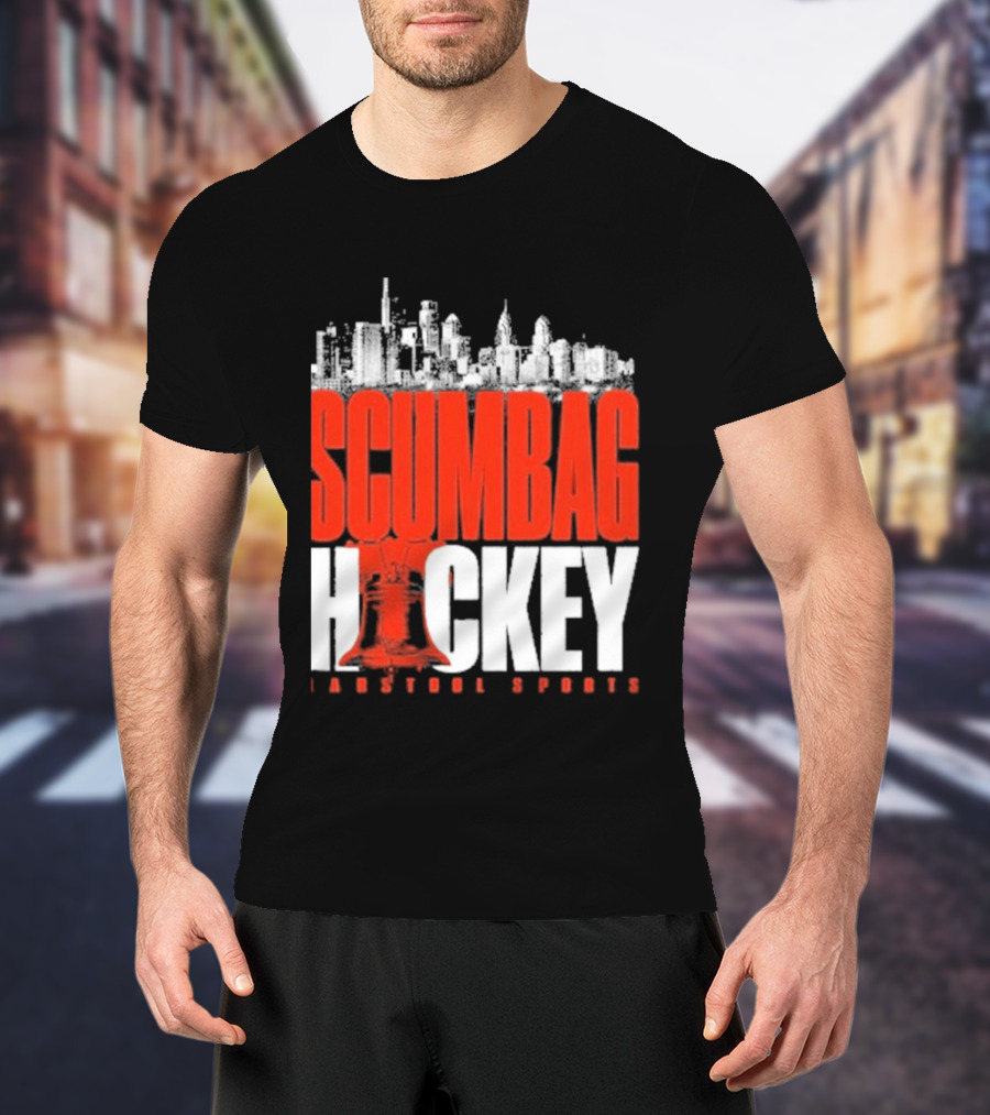 Barstool Sports Scumbag Hockey City Skyline T-Shirt