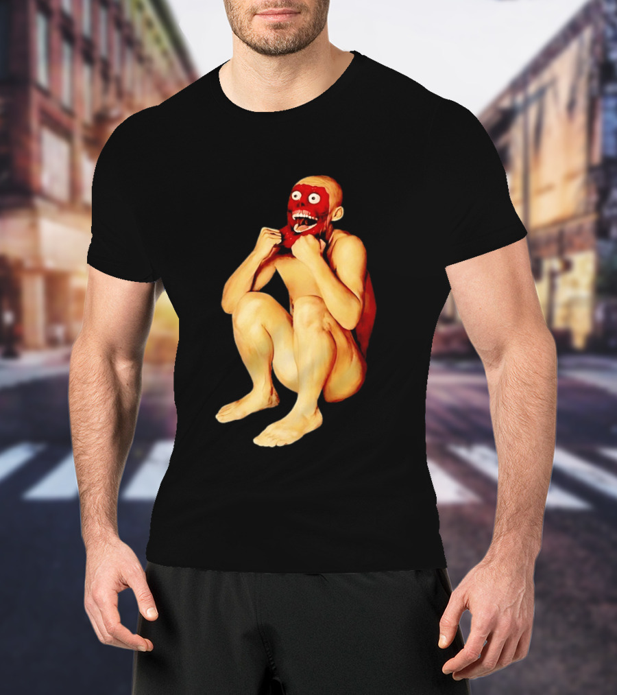 Face Off Meme Bald Character Peeling Illusion T-Shirt