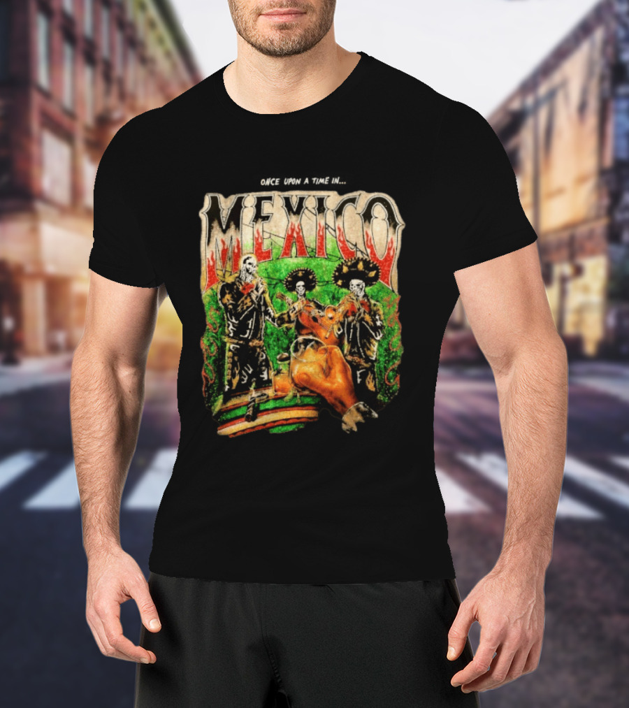Warren Lotas Mexico Day Of The Dead Mariachi Skulls T-Shirt