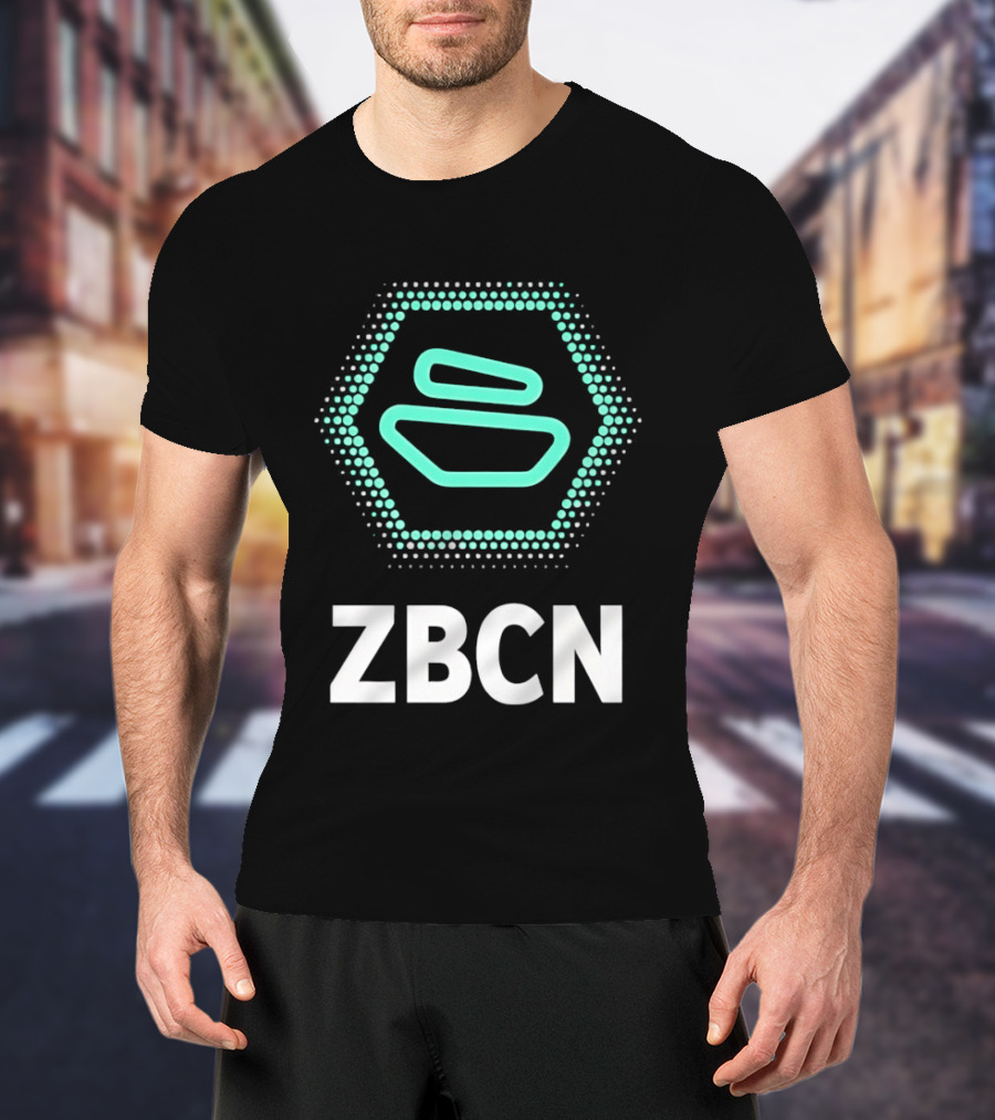 Zebec Network ZBCN Token Hexagon Mint Blue T-Shirt