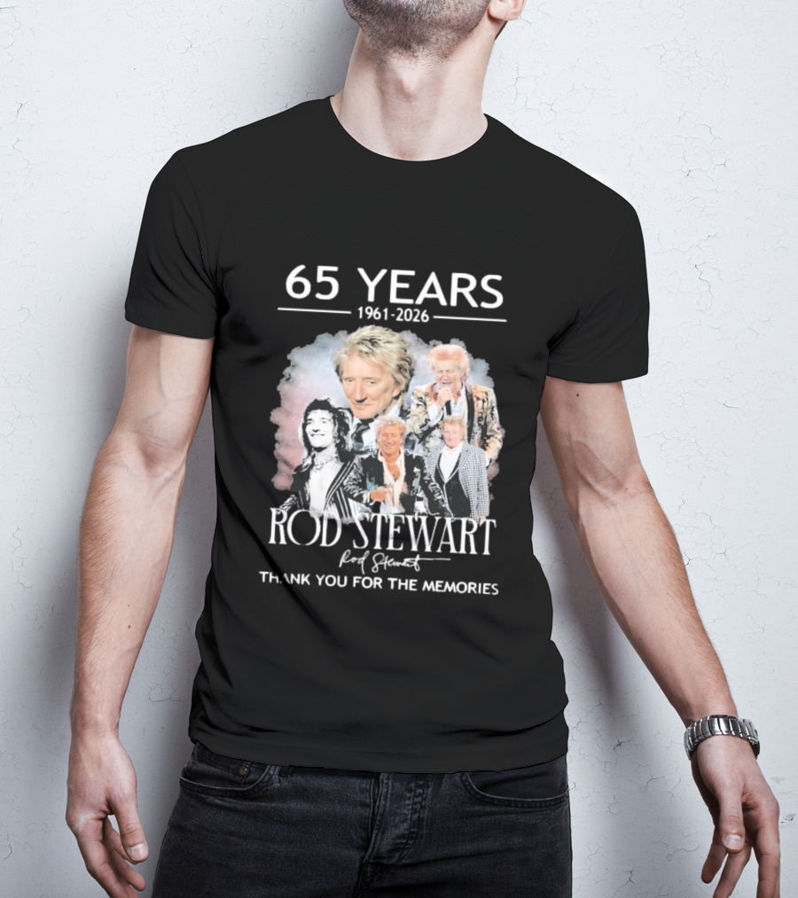 65 Years 1961 2026 Rod Stewart Thank You For The Memories T-Shirt