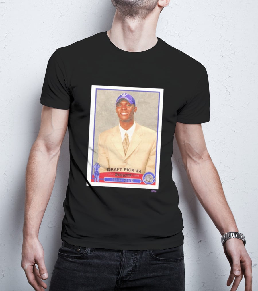 Toronto Raptors Chris Bosh 2003 Topps Draft Pick #4 Basketball Card T-Shirt