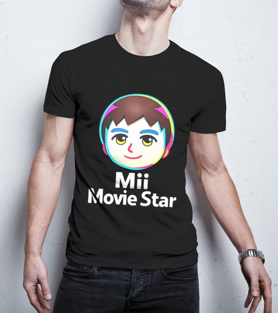 Mii Movie Star Icon Face Emojis T-Shirt
