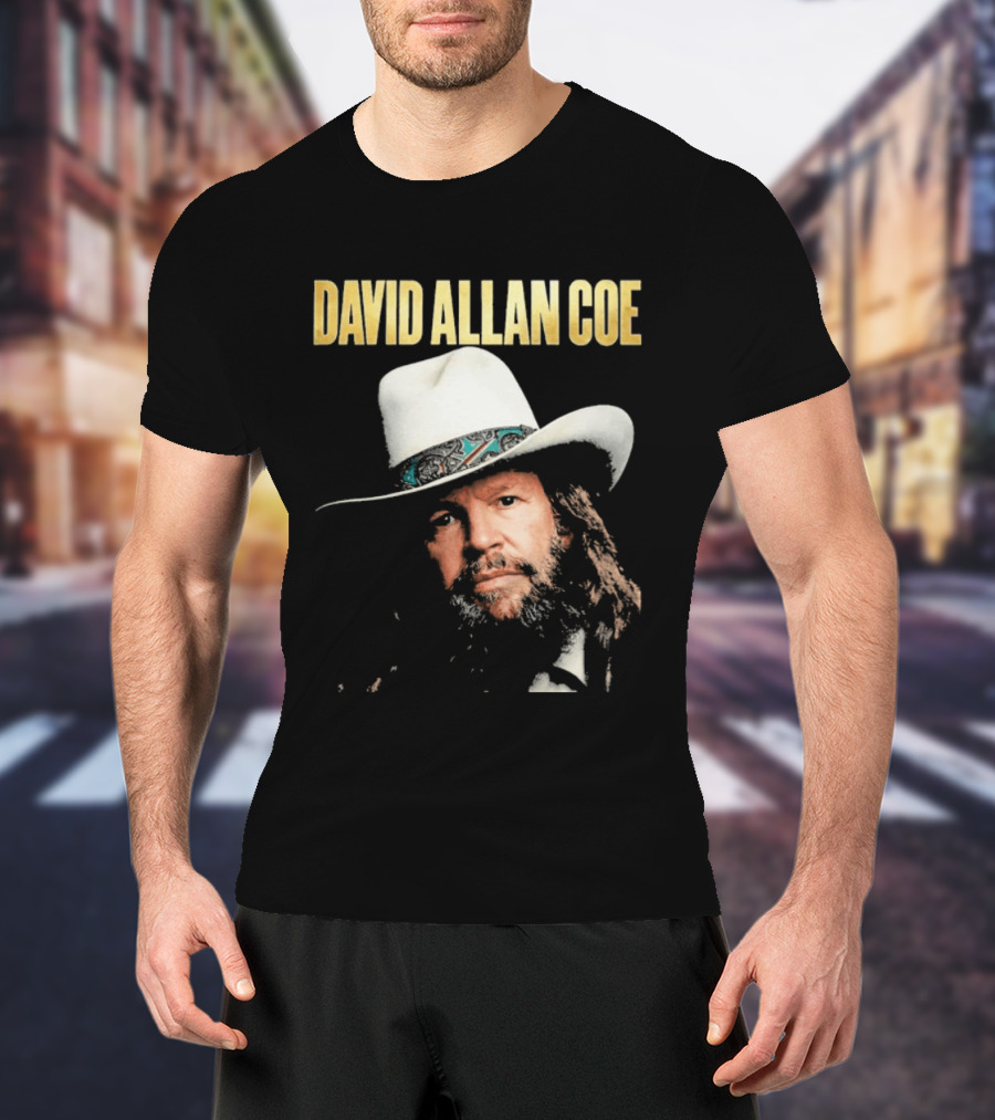 David Allan Coe Country Music Iconic Cowboy Hat T-Shirt