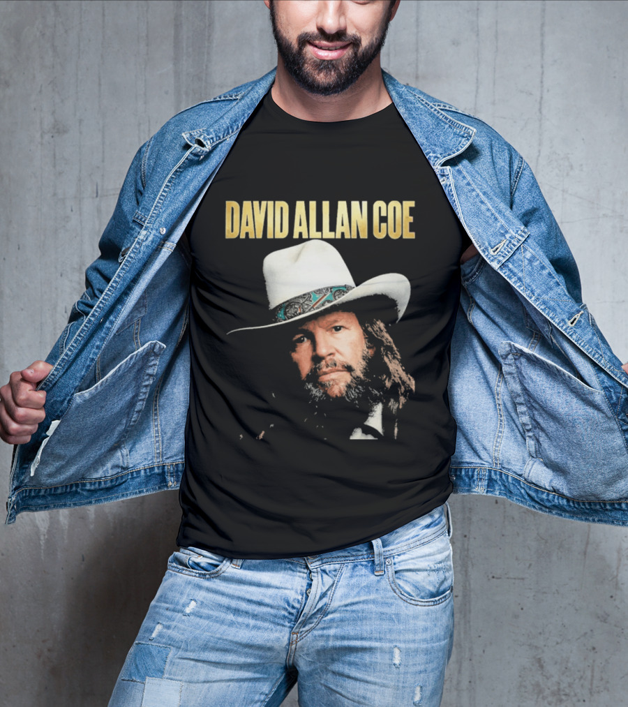 David Allan Coe Country Music Iconic Cowboy Hat T-Shirt