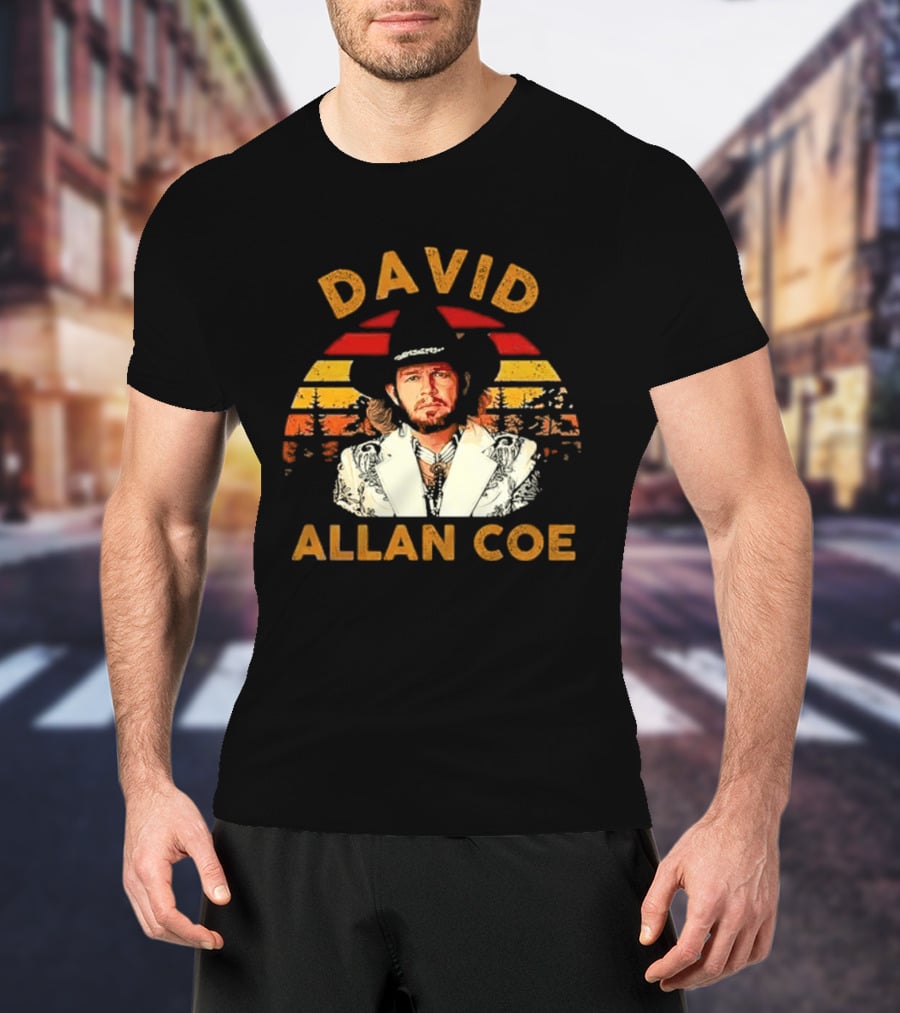 David Allan Coe Sunset Country Music T-Shirt