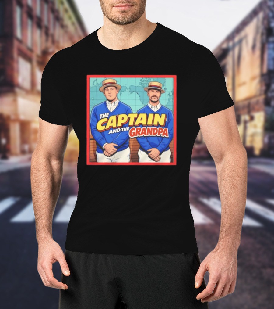 David Ross Anthony Rizzo The Captain And The Grandpa Chicago Cubs T-Shirt