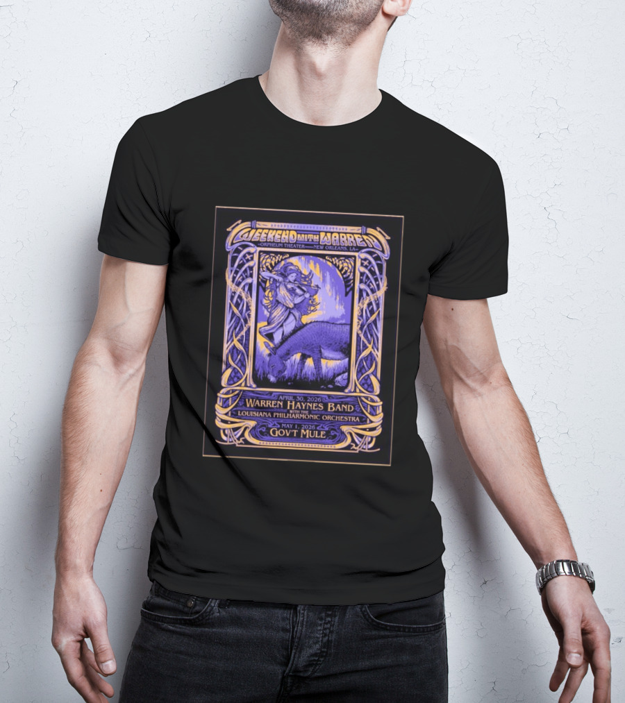 Weekend With Warren Haynes Band New Orleans Orpheum Theater April 30 May 1 2026 Louisiana Philharmonic Orchestra Gov't Mule T-Shirt
