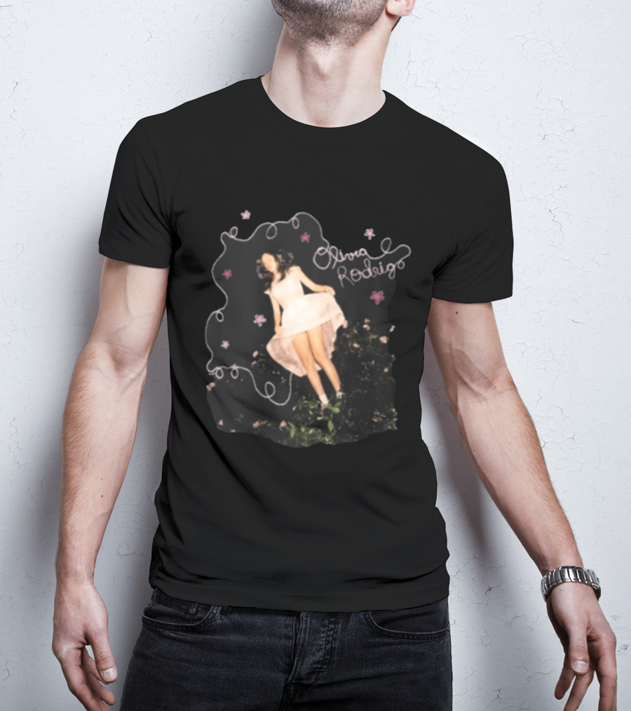 Olivia Rodrigo Youth Unraveled Tour Whimsical Pink Dress And Floral Visual T-Shirt