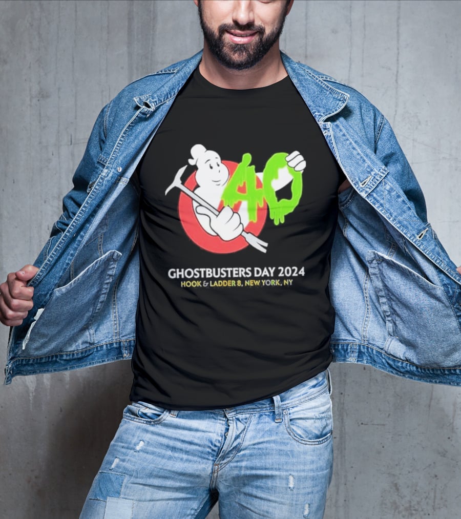 Ghostbusters Day 2024 40th Anniversary Hook Ladder 8 New York NY T-Shirt