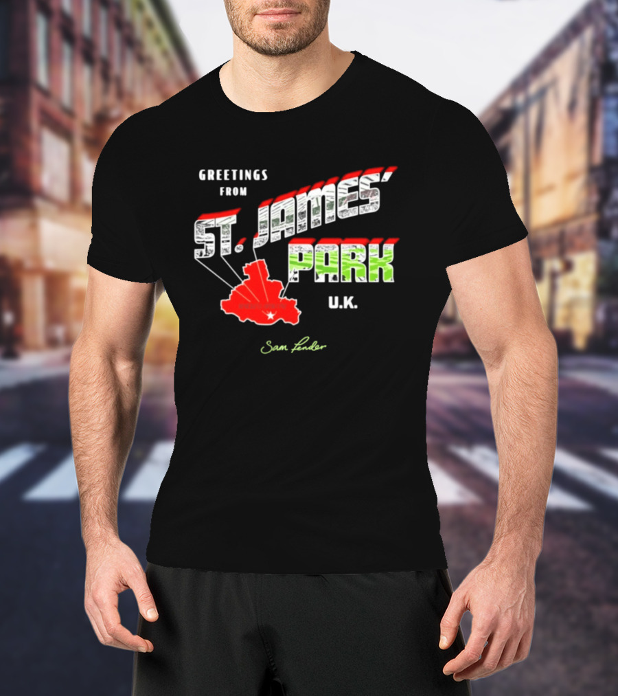 Greetings From St James Park UK Soccer Stadium Souvenir T-Shirt
